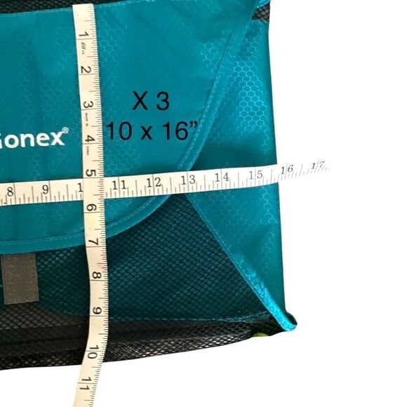 Gonex 4 Packing Folder Travel Garment Bags Green and Blue - Picture 3 of 4
